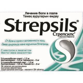 СТРЕПСИЛС С МЕНТОЛОМ И ЭВКАЛИПТОМ N24 таб д/рассас - Добрая аптека