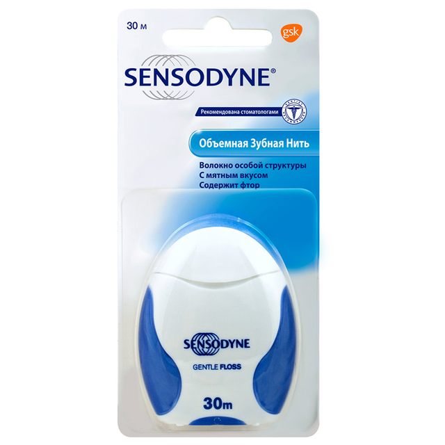 СЕНСОДИН ЗУБНАЯ НИТЬ (ФЛОСС) 30м СЕНСОДИН ЗУБНАЯ НИТЬ (ФЛОСС) 30м - Добрая аптека