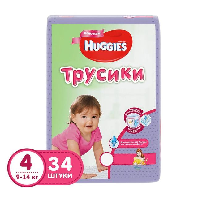 Huggies трус-подгуз (4) Jumbo 34*2 Girl - Добрая аптека