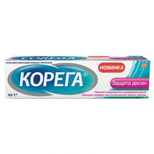 КОРЕГА КРЕМ ДЛЯ ФИКСАЦИИ ЗУБНЫХ ПРОТЕЗОВ 40г ЗАЩИТА ДЕСЕН КОРЕГА КРЕМ ДЛЯ ФИКСАЦИИ ЗУБНЫХ ПРОТЕЗОВ 40г ЗАЩИТА ДЕСЕН - Добрая аптека