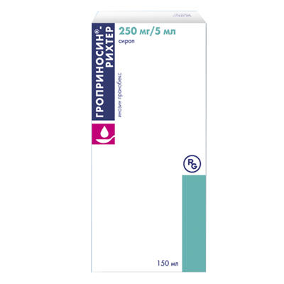 ГРОПРИНОСИН-РИХТЕР 250мг/5мл 150мл сироп ГРОПРИНОСИН-РИХТЕР 250мг/5мл 150мл сироп - Добрая аптека