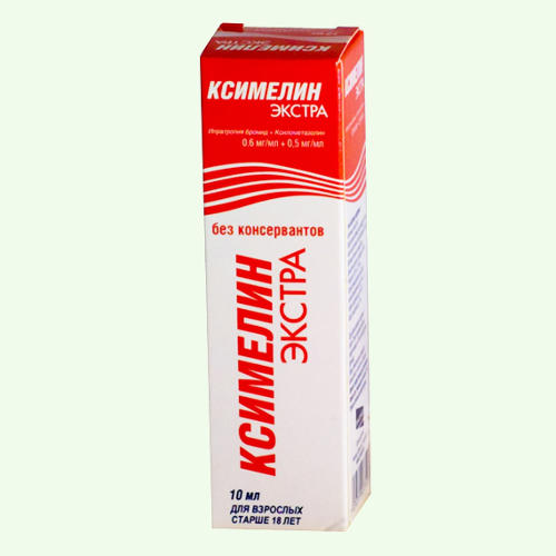 КСИМЕЛИН ЭКСТРА 0.6мг+0.5мг/мл 10мл спрей наз - Добрая аптека