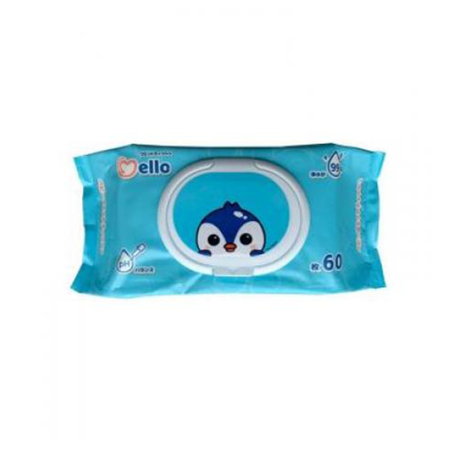 САЛФЕТКИ ВЛАЖНЫЕ МЕЛЛО ДЛЯ ДЕТЕЙ N60 - Добрая аптека