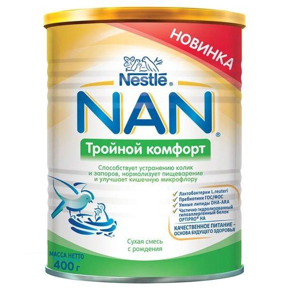 Нан тройнКомфорт смесь молочная 12*400 гр - Добрая аптека