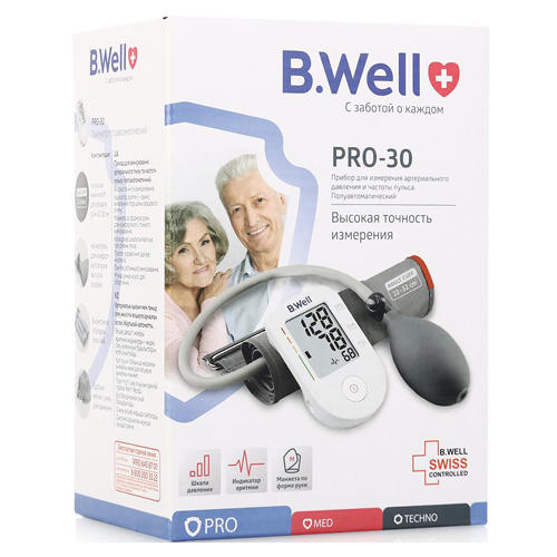 Тонометр B Well полуавтомат PRO-30 REL1 Тонометр B Well полуавтомат PRO-30 REL1 - Добрая аптека