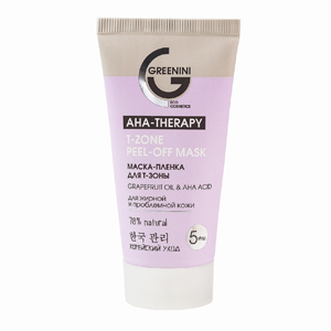 Greenini Aha-Therapy Маска-пленка для Тзоны для жирной и проблемной кожи Green tea+Aha acid 50 мл REL1 - Добрая аптека