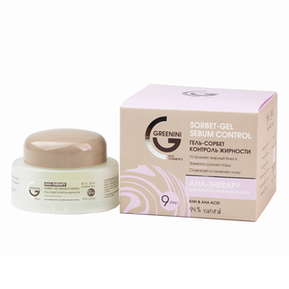 Greenini Aha-Therapy Гель-сорбет увлажняющий для жирной и проблемной кожи Hyaluronic+Aсha acid 30 мл REL1 - Добрая аптека